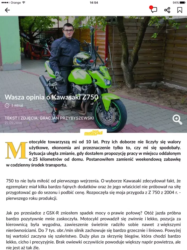 Świat Motocykli - moto, skutery i akcesoria iPad  スクリーンショット