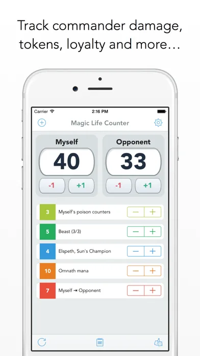 ภาพหน้าจอของ Magic Life Counter