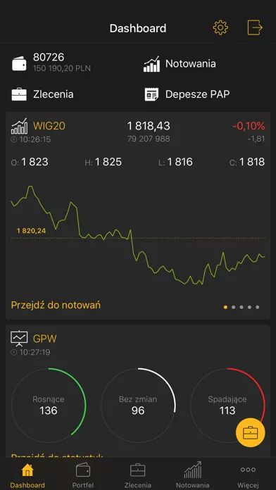 Screenshot di Alior Giełda