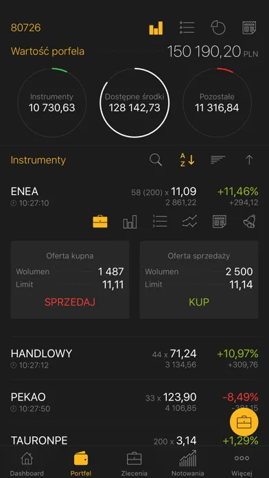 Screenshot di Alior Giełda