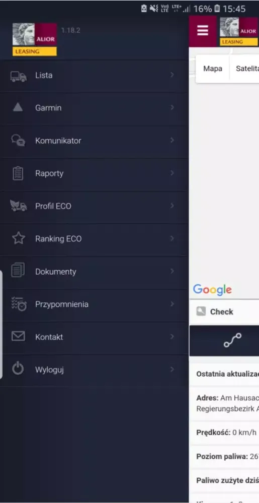 Скриншоты Asystent GPS Alior Leasing