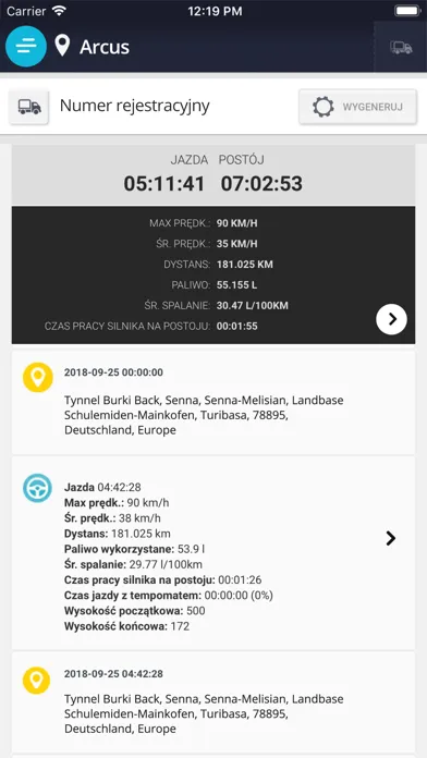 Captures d'écran de Arcus GPS