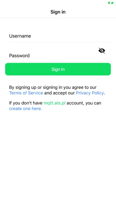 ATS MQTT Client应用截图