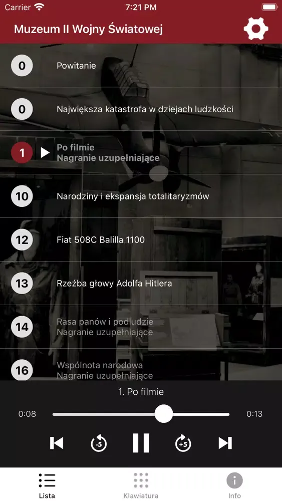 Capturas de tela do Museum of the Second World War