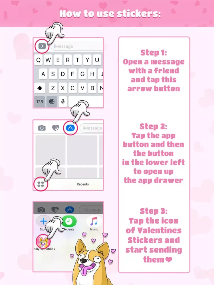 I Love You - Valentine's Day Stickers iPad  Screenshots