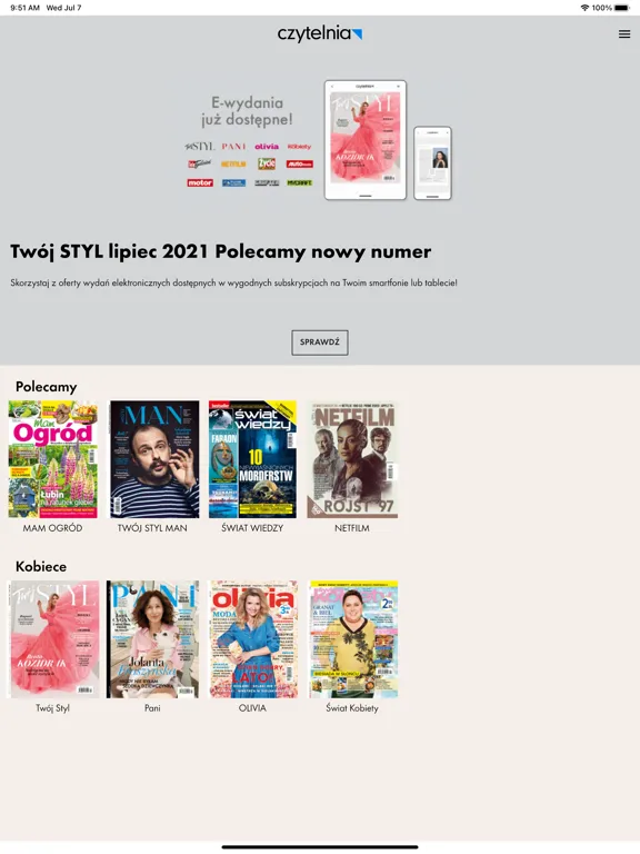 Czytelnia iPad  Screenshots