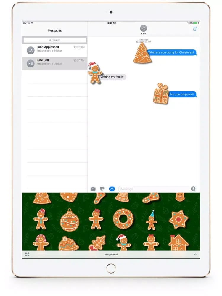 Tangkapan layar Holiday Tapp Gingerbread Chase iPad 
