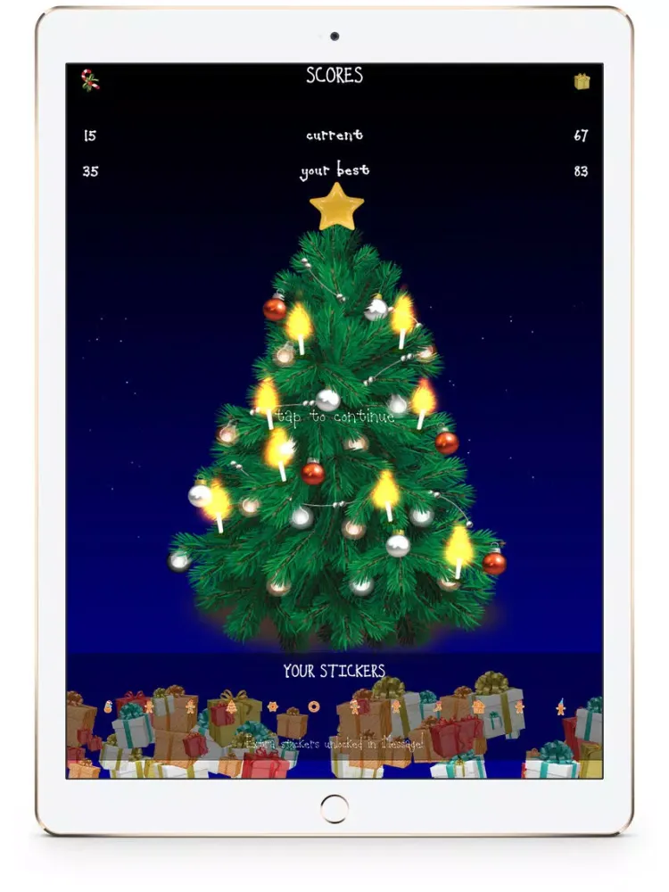 Tangkapan layar Holiday Tapp Gingerbread Chase iPad 