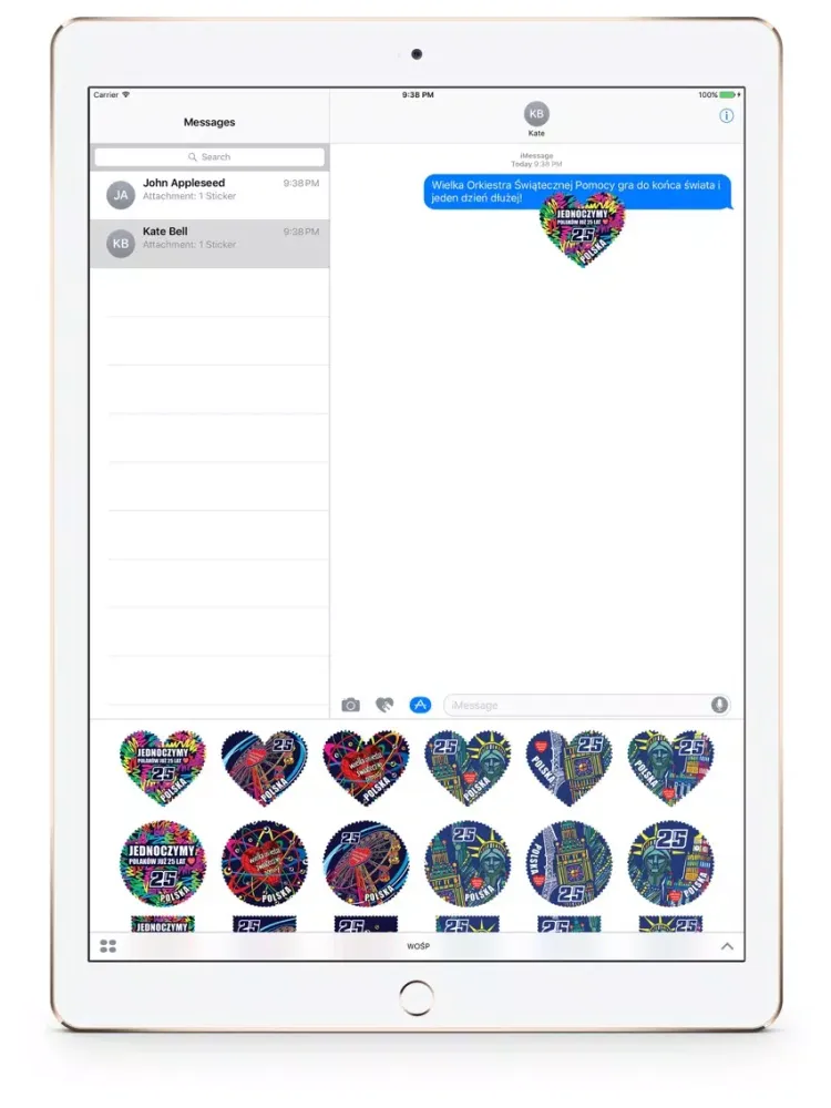 ภาพหน้าจอของ Znaczki WOŚP 25 lat iPad 
