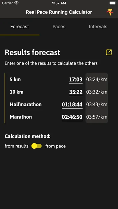 Capturas de pantalla de Real Pace Running Calculator