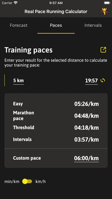 Capturas de pantalla de Real Pace Running Calculator