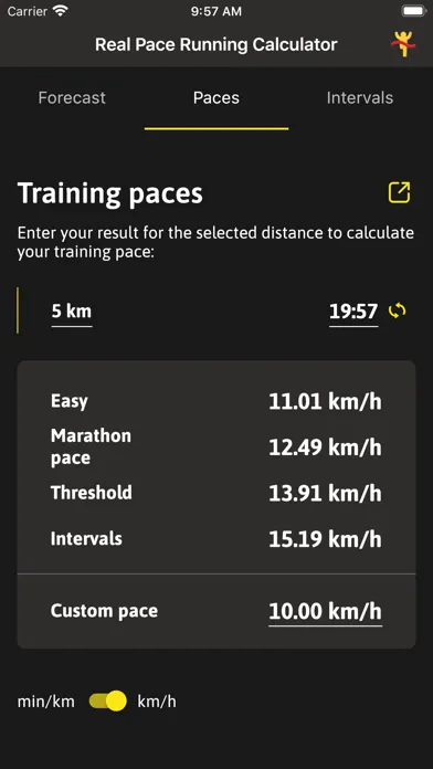 Capturas de pantalla de Real Pace Running Calculator