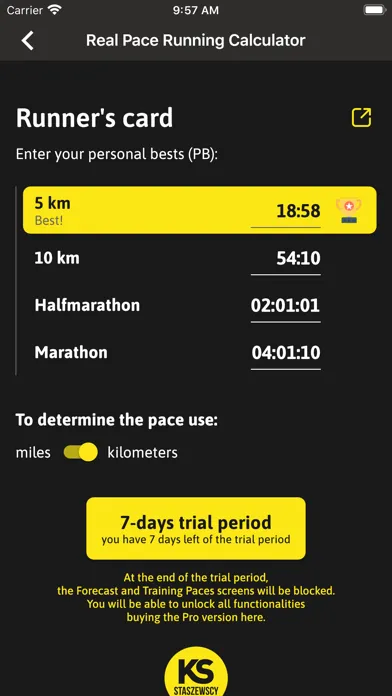 Capturas de pantalla de Real Pace Running Calculator