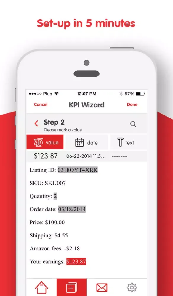 ภาพหน้าจอของ KPI Alerts Professional for Google Analytics, business intelligence, net sales metrics and more