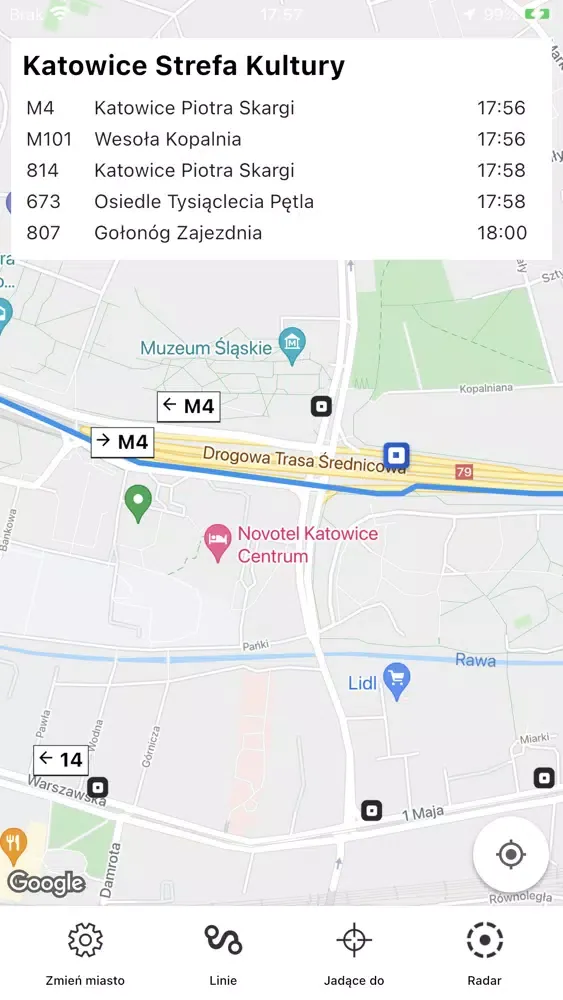 Captures d'écran de BusLive Free