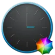 Grey&Blue elegant Clock Widget