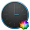 Grey&Blue elegant Clock Widget