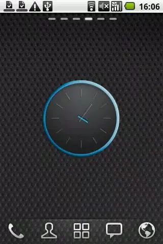 Grey&Blue elegant Clock Widget Screenshots
