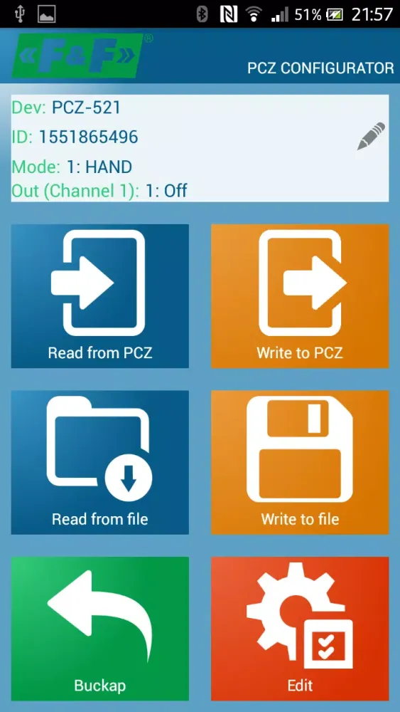 Screenshot di F&F PCZ Configurator