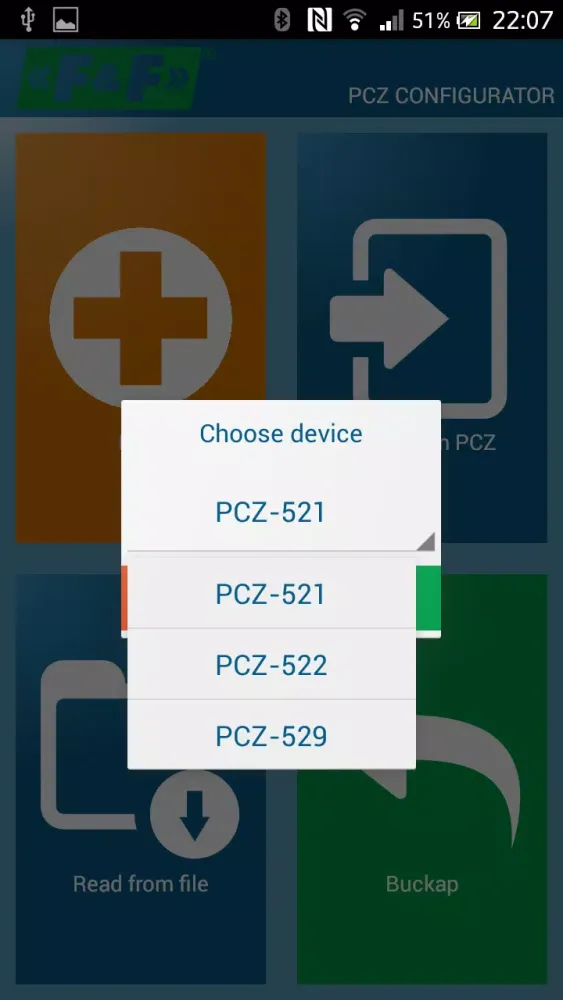 Screenshot di F&F PCZ Configurator