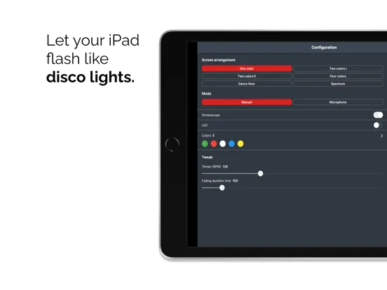 Ảnh chụp màn hình của Flash Screen: disco lights iPad 