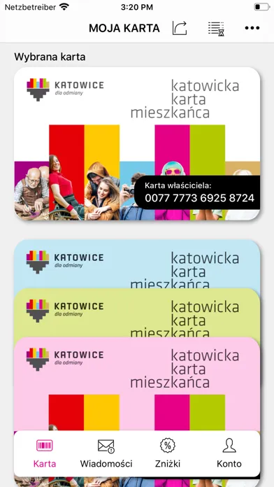 Capturas de tela do Katowicka Karta Mieszkańca