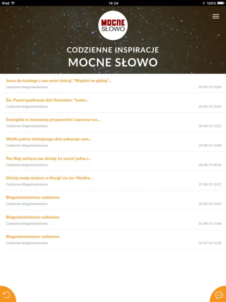 Скриншоты Mocne Słowo iPad 