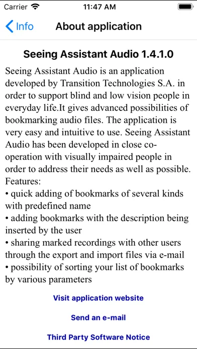 Seeing Assistant Audio سکرین شاٹس
