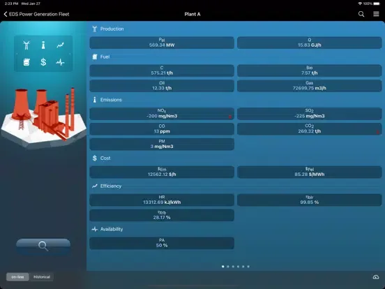 Capturas de tela do EDS Viewer iPad 
