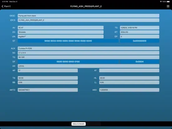 Capturas de tela do EDS Viewer iPad 