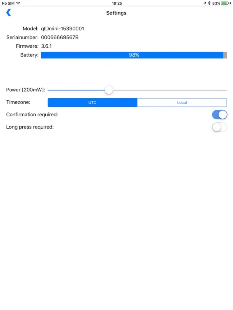 Ảnh chụp màn hình của TMS Client iPad 