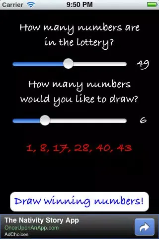 Lottery Numbers Generator স্ক্রিনশট