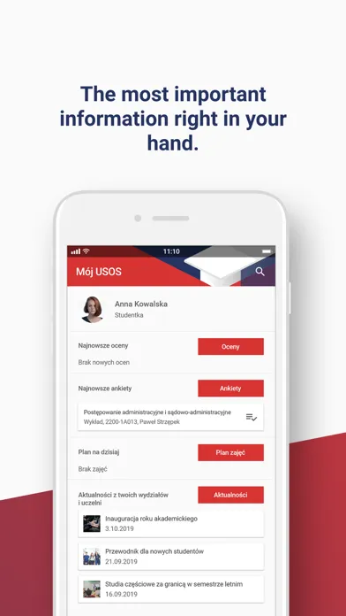 Mobilny USOS UAM سکرین شاٹس