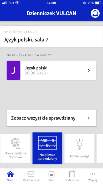 Zrzuty ekranu Dzienniczek VULCAN