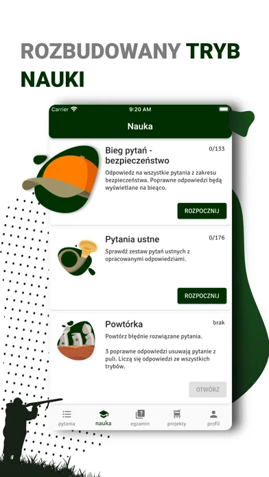 Tangkapan skrin Egzamin Łowiecki