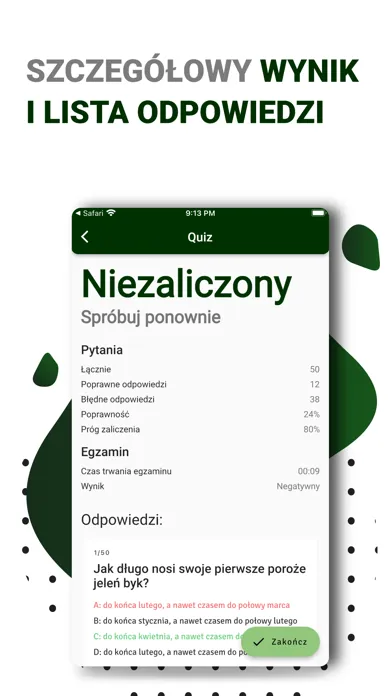 Tangkapan skrin Egzamin Łowiecki
