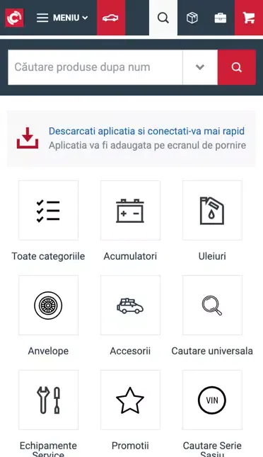 Inter Cars e-Catalog RO Ekran Görüntüleri