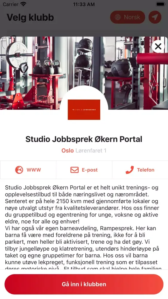 Studio Jobbsprek Økern Portal Screenshots