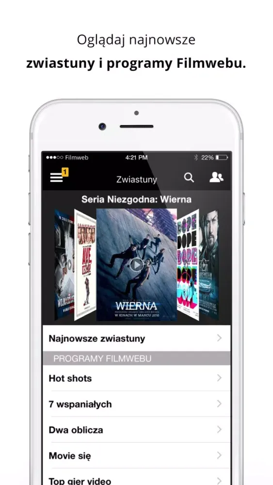 Capturas de pantalla de Filmweb Filmy & TV