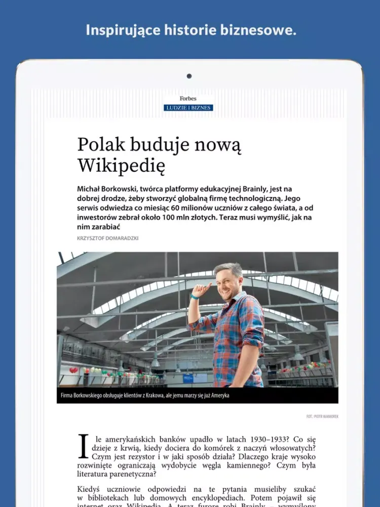 Screenshot di Magazyn Forbes Polska iPad 