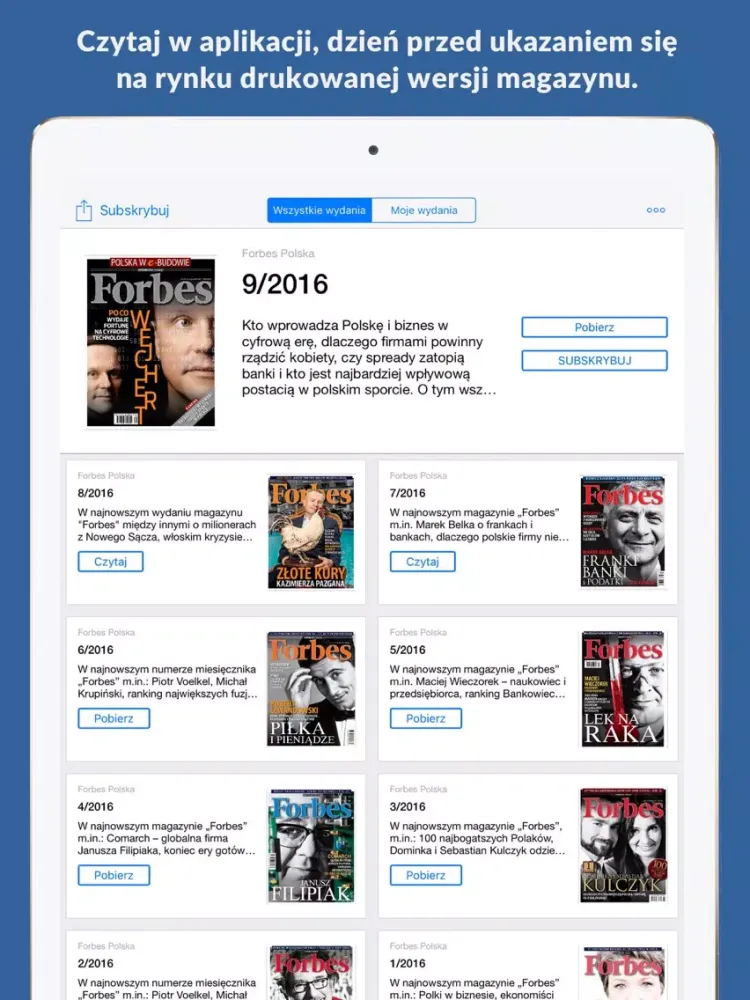 Screenshot di Magazyn Forbes Polska iPad 
