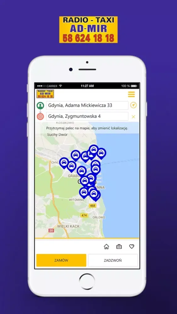 AD-MIR TAXI GDYNIA スクリーンショット
