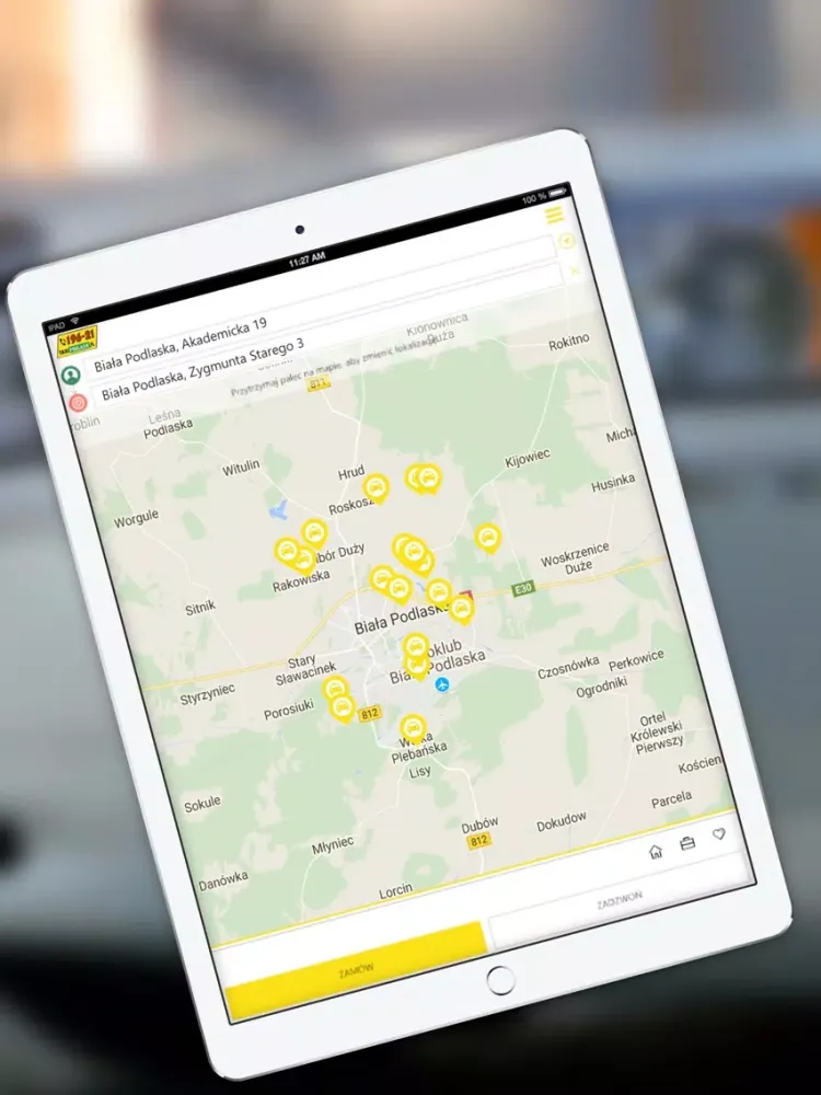 Ảnh chụp màn hình của TAXIPODLASIE.PL - 8319621 iPad 