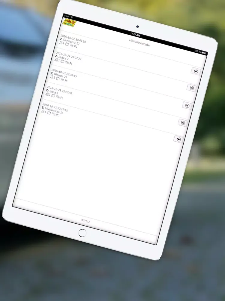 Ảnh chụp màn hình của TAXIPODLASIE.PL - 8319621 iPad 