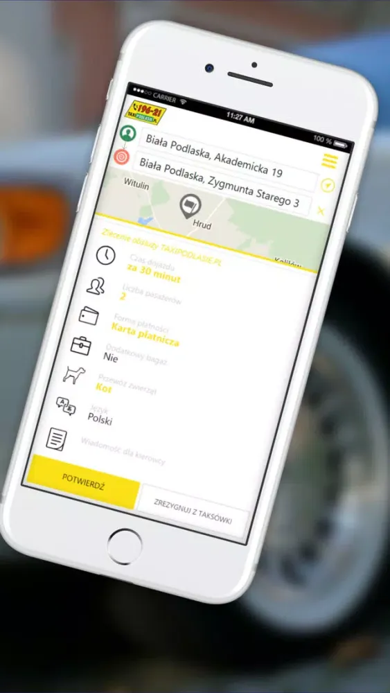 Ảnh chụp màn hình của TAXIPODLASIE.PL - 8319621
