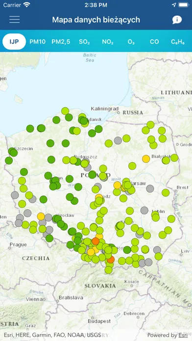 Jakosc powietrza w Polsce Ekran Görüntüleri