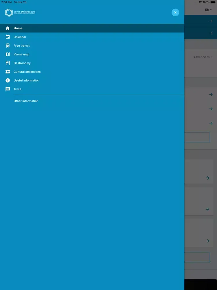 COP24 Official App iPad  Ekran Görüntüleri