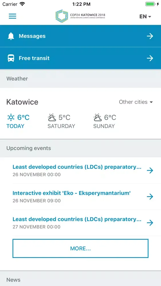 COP24 Official App Ekran Görüntüleri