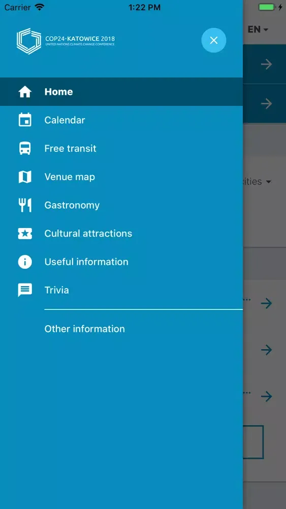 COP24 Official App Ekran Görüntüleri