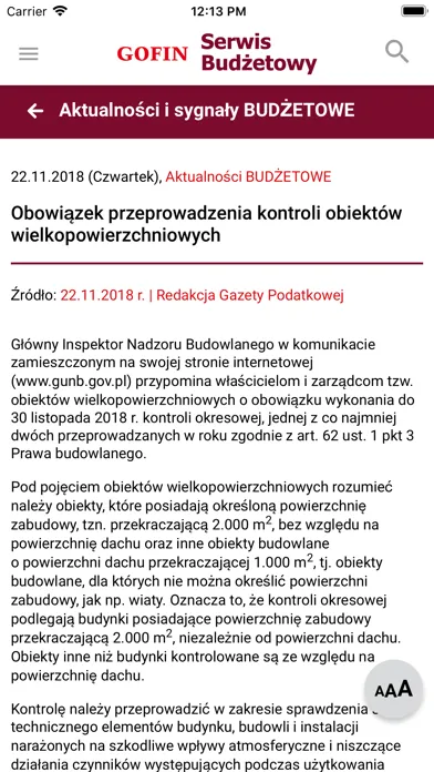 GOFIN Serwis Budżetowy Screenshots
